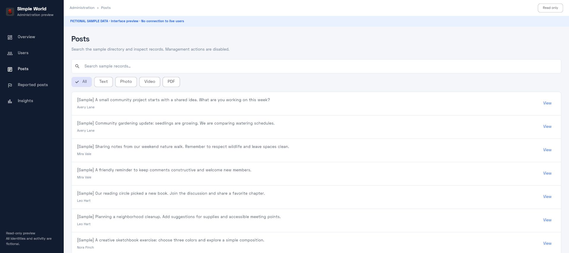 Post directory